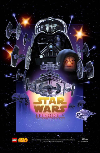 Illustration for article titled Posters from the entire Star Wars saga, in Lego form
